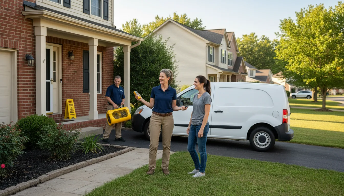 Residential water damage restoration in Stonewall, MS